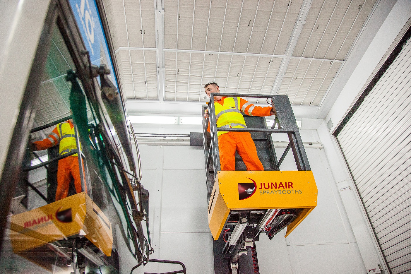 Junair Installs A Commercial Spray Booth For First Bus In Glasgow